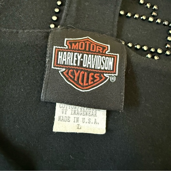 Harley Davidson Y2K Black Graphic Tank Top 2008 Las Vegas Nevada Size L - Picture 8 of 12